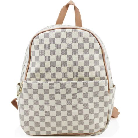 off white louis vuitton backpack|louis vuitton white checkered bag.